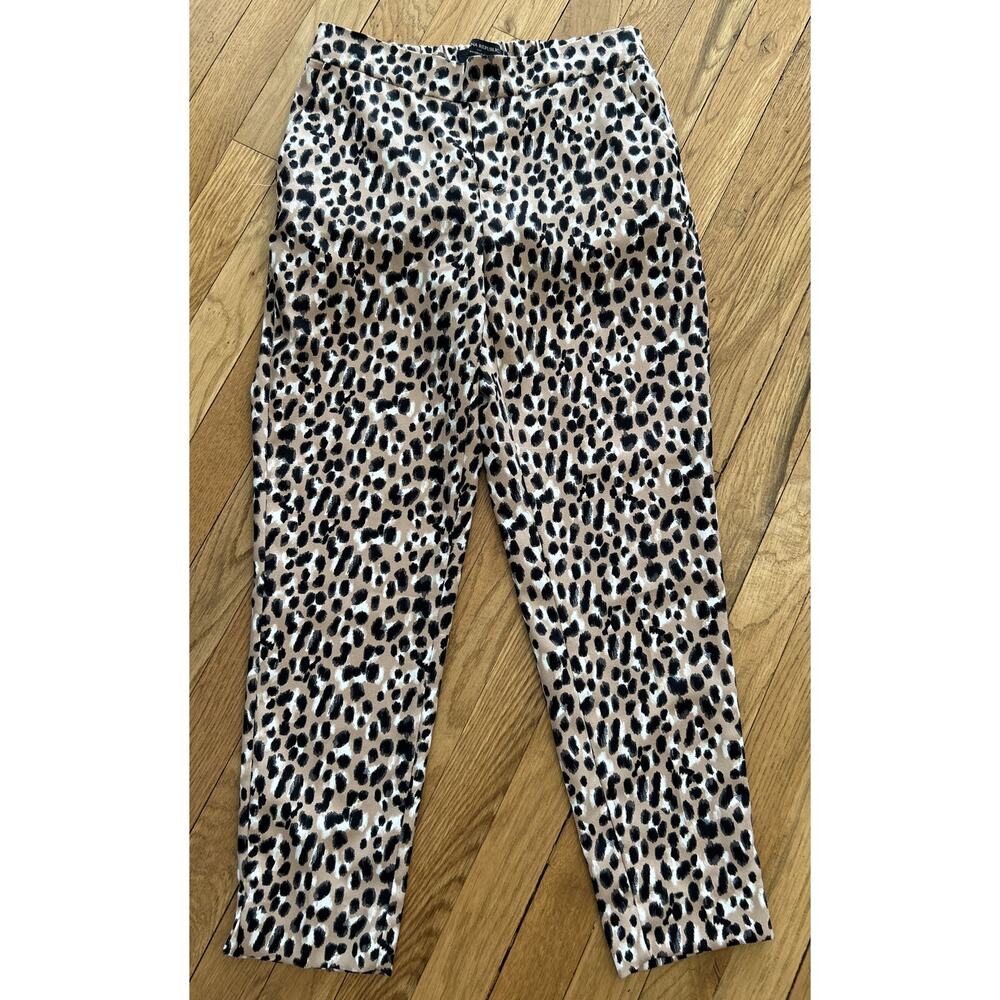 womens BANANA REPUBLIC animal print HAYDEN pants sz 2P 2 petite *B6